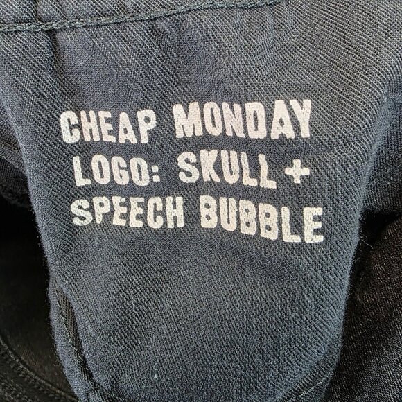 Cheap Monday Jeans Womens 27x32 Gray Second Skin Shadow Skinny Ripped Denim - Picture 11 of 14